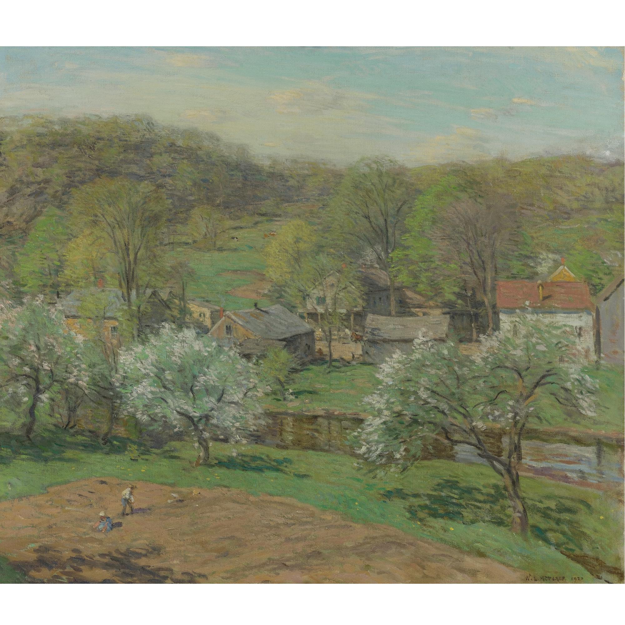 Willard L. Metcalf - The Village In Late Spring