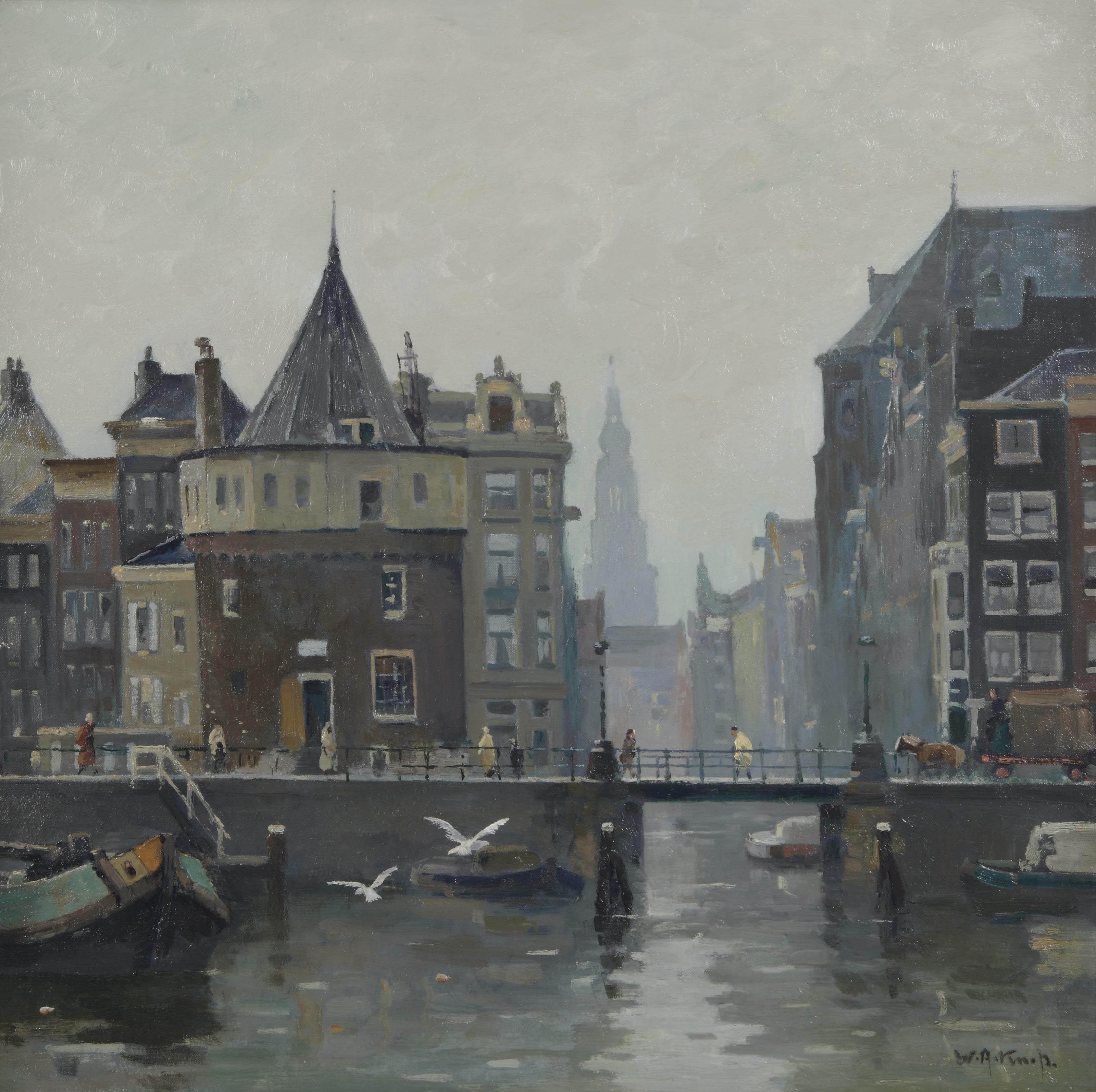 Willem Alexander Knip - A view of the Schreierstoren, Amsterdam