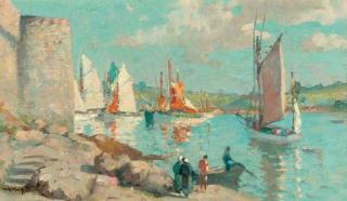 Willem Alexander Knip - Sailing on a summers day