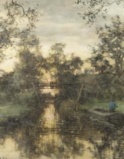 Willem Bastiaan Tholen - A bridge in Giethoorn