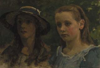 Willem Bastiaan Tholen - A double portrait of the daughters of Floris Arntzenius
