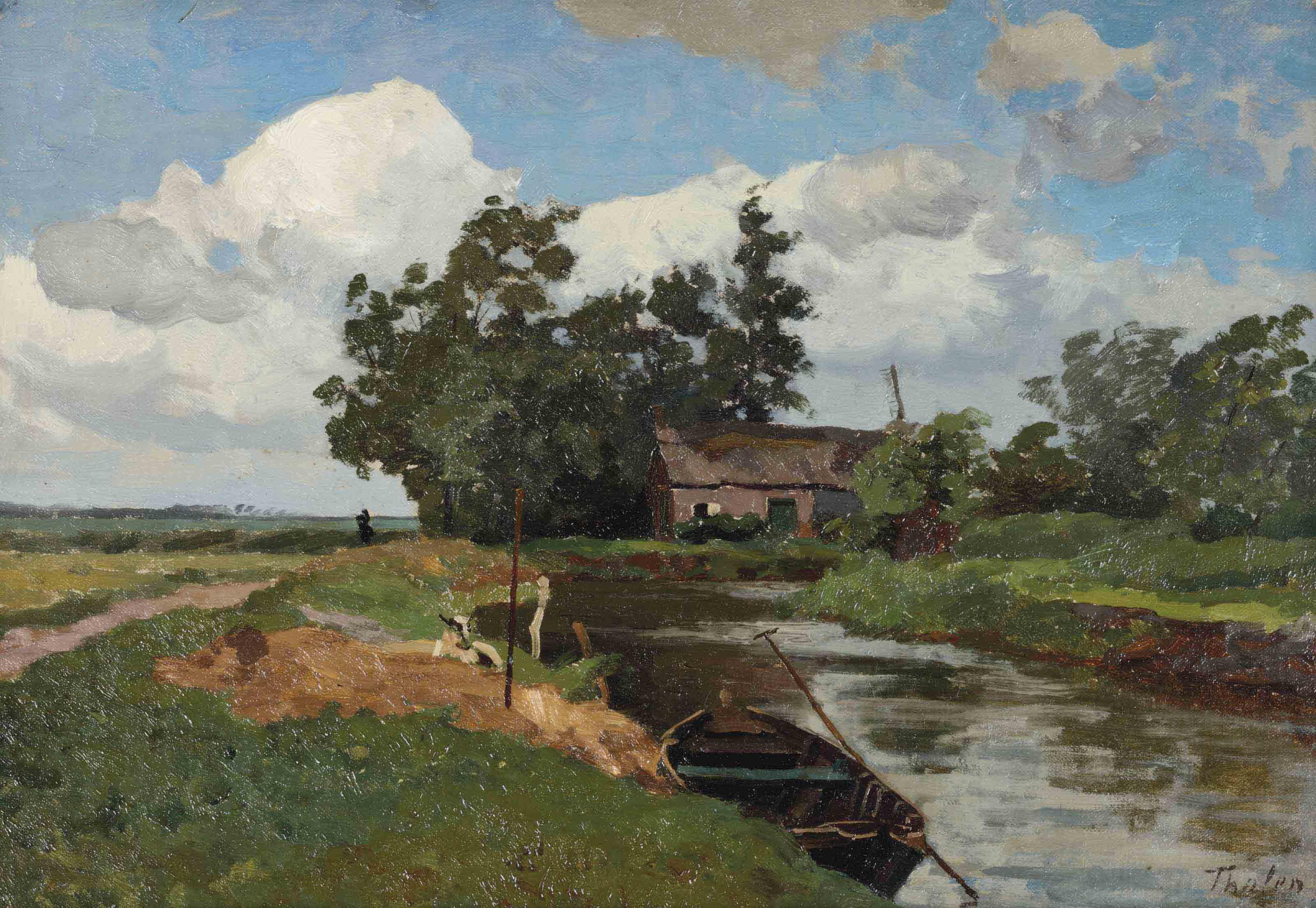Willem Bastiaan Tholen - A farm in a polder landscape