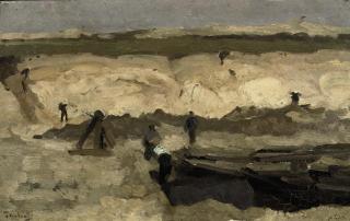 Willem Bastiaan Tholen - Canal Workers in the Dunes