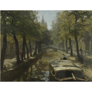 Willem Bastiaan Tholen - Dutch a Sunny Afternoon In Delft, The Old Church In The Distance