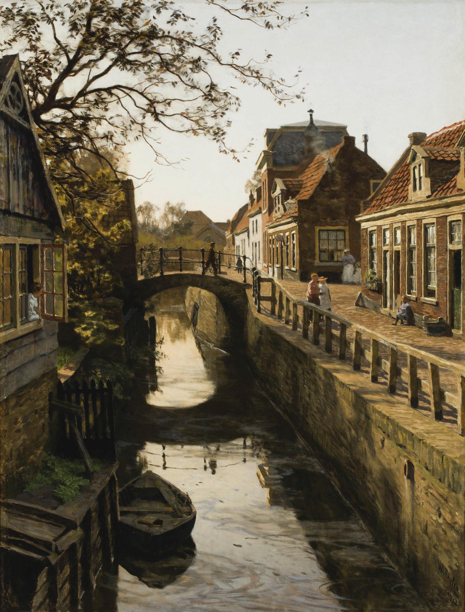 Willem Bastiaan Tholen - Dutch the Wegje With The Bleiswijkstraat Canal In Enkhuizen