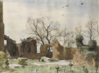 Willem Bastiaan Tholen - The quiet cemetery near the Groenkerk, Oegstgeest