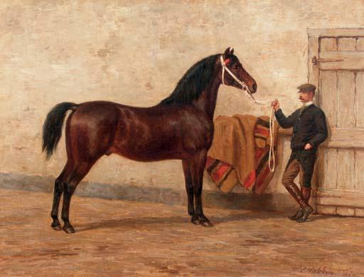 Willem Carel Nakken - A steed with his groom
