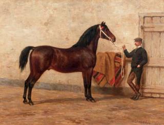 Willem Carel Nakken - A steed with his groom