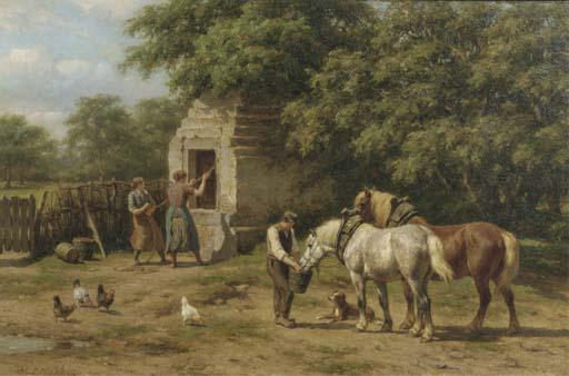 Willem Carel Nakken - De Gasthuisput bij Bemelen, Limburg: fresh water for the horses