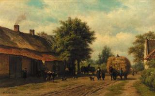 Willem Carel Nakken - Dorpsweg in Noord Brabant (Aarle Rikstel bij Helmond)