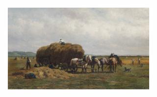 Willem Carel Nakken - Loading the hay wagon