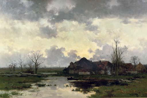 Willem Cornelis Rip - In de Peel, molens aan de oude Maas: along the river