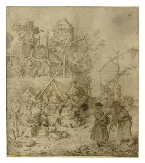 Willem de Heer - A peasant encampment