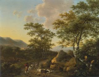Willem De Heusch - Italianate Landscape With Shepherds