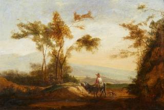 Willem de Heusch - Südliche Landschaft mit Hirten