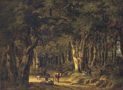 Willem De Klerk - A Sunlit Clearing In A Forest