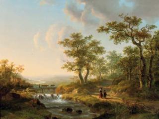 Willem de Klerk - Along the river in an undulating summer landscape