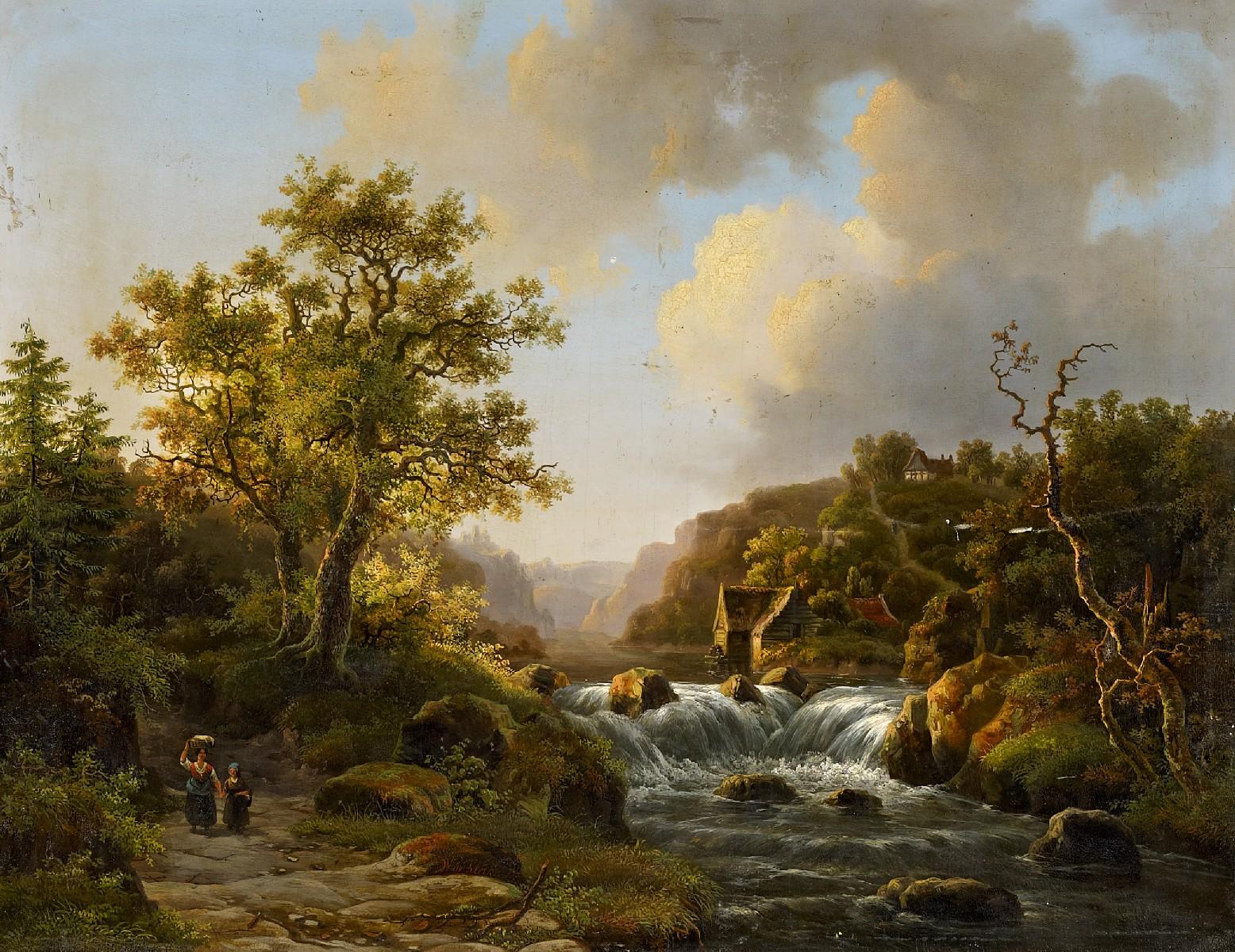 Willem de Klerk - Romantische Flusslandschaft