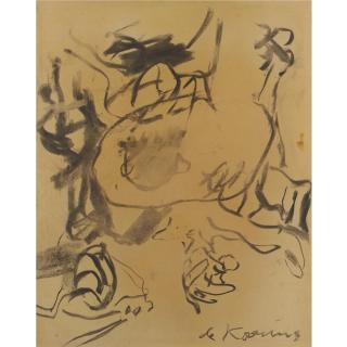Willem de Kooning - George Spaventa, Franky The Waiter And An Unidentified Man At Cedar Bar