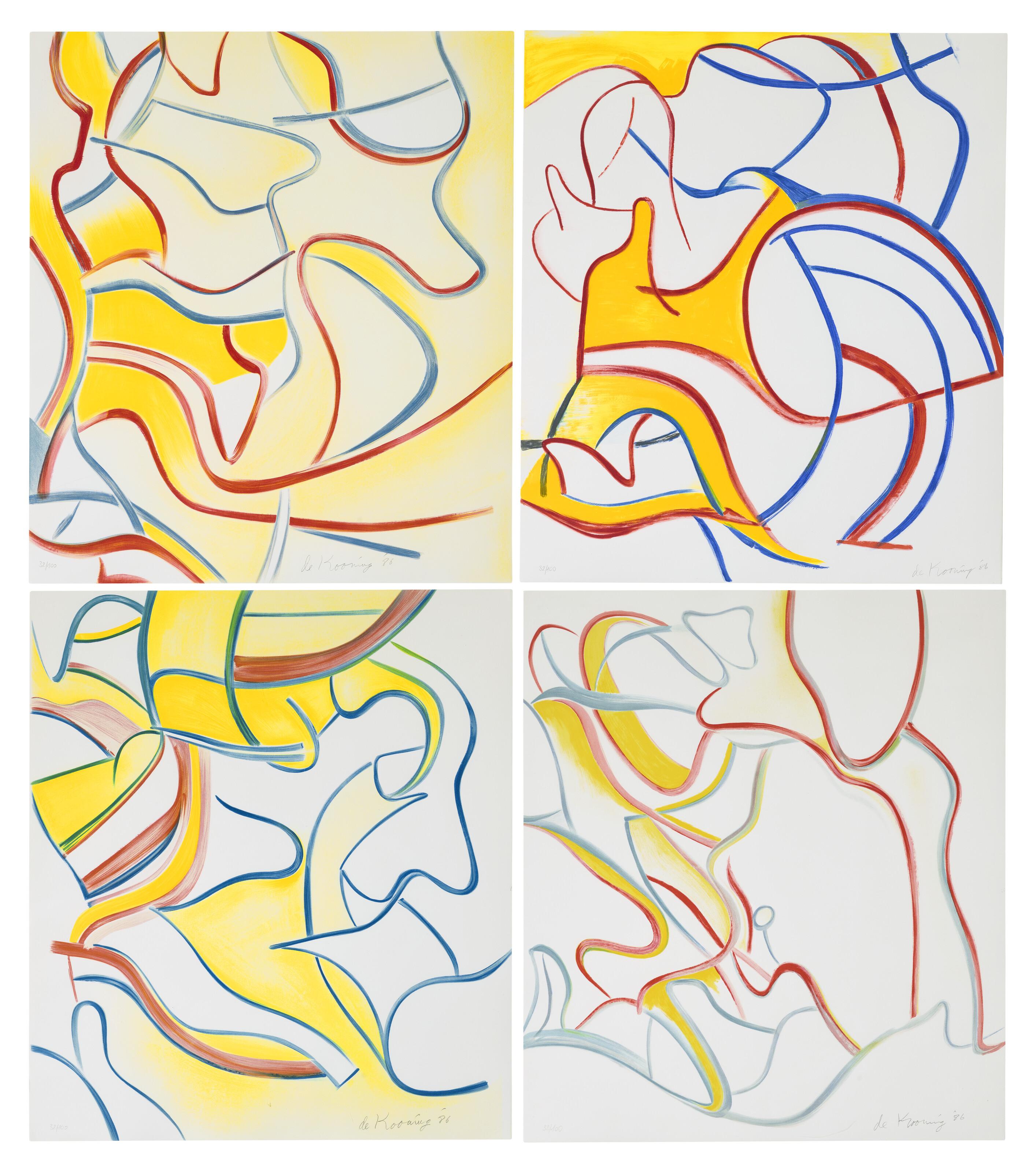 Willem De Kooning - Quatre Lithographies