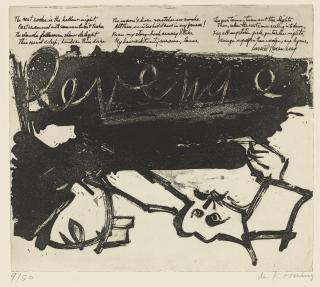Willem De Kooning - Revenge, from 21 Etchings and Poems