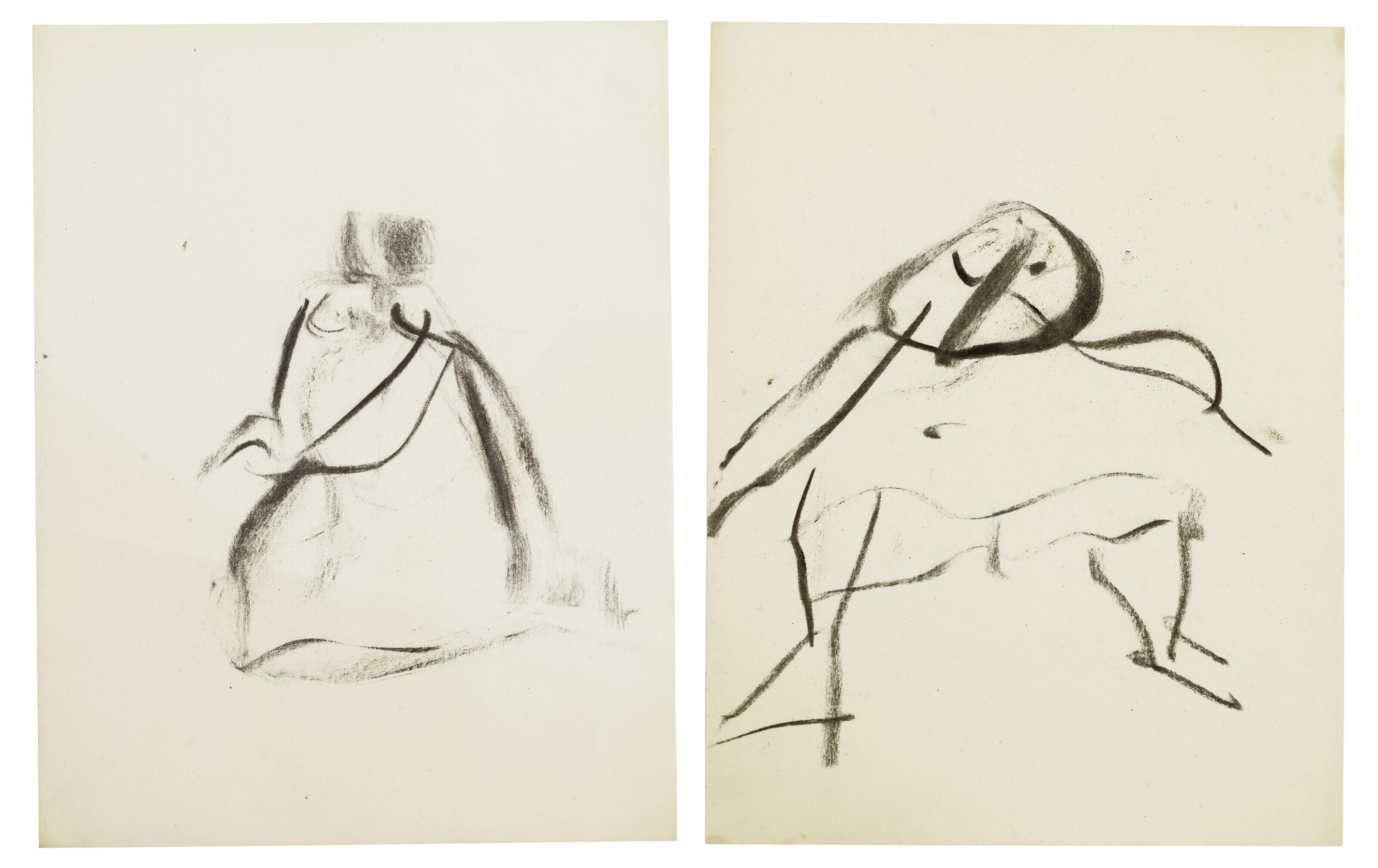 Willem De Kooning - Two untitled drawings