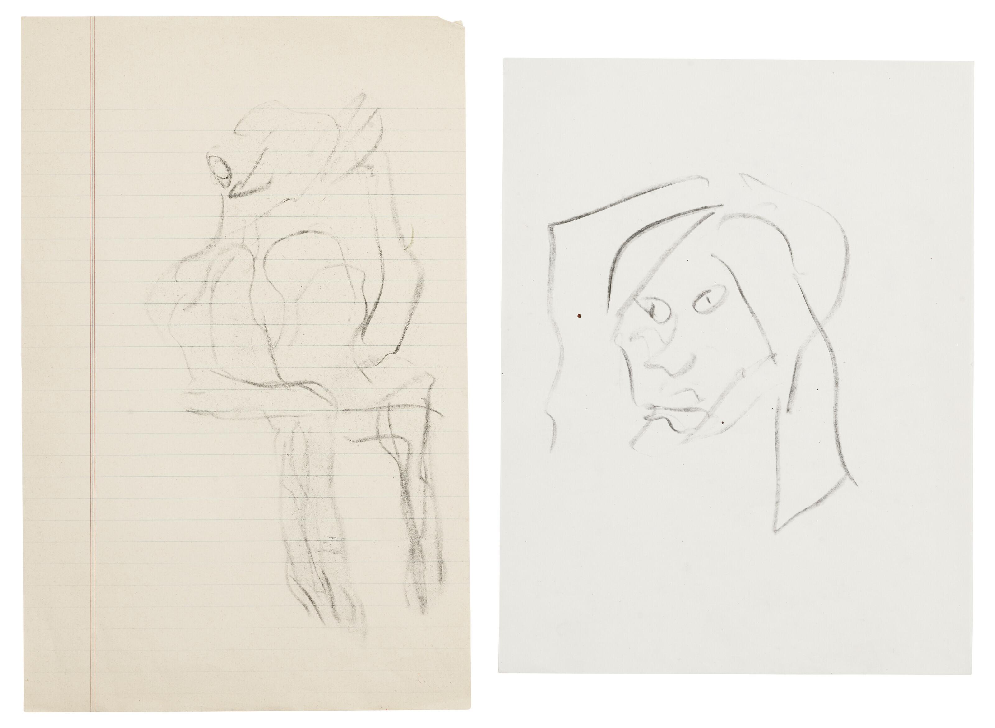 Willem De Kooning - Two untitled drawings