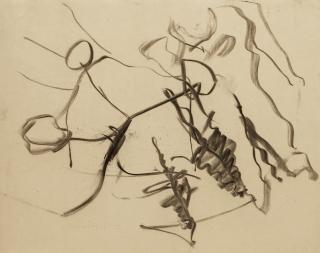 Willem de Kooning - Untitled, woman in a landscape