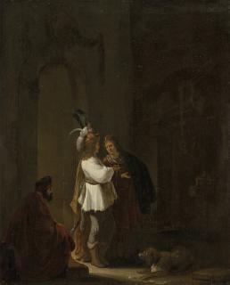 Willem de Poorter - Mardochée découvrant le complot des œunuques Bigtân et Téresh contre le roi Assuérus