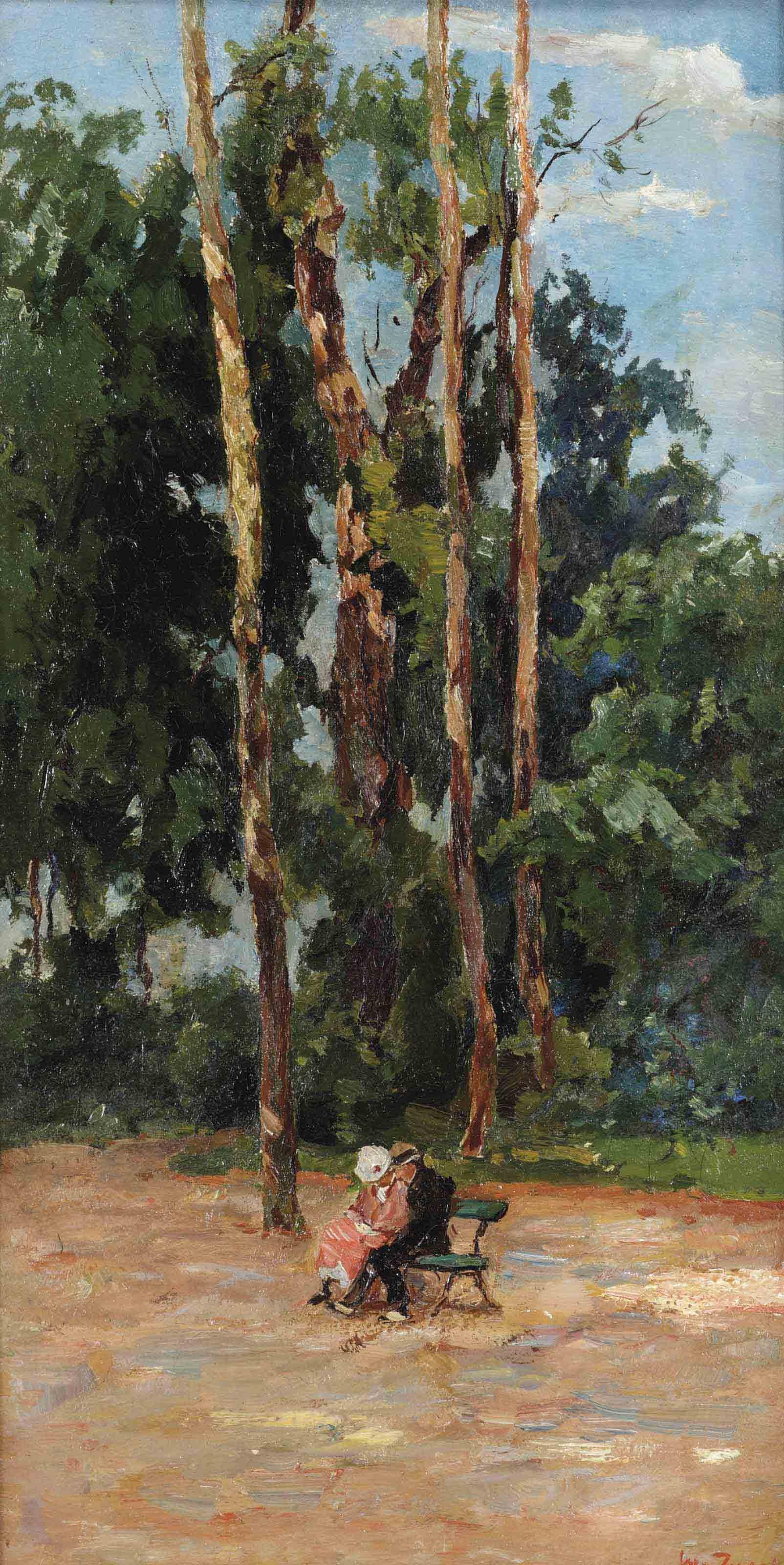 Willem de Zwart - A couple on a bench