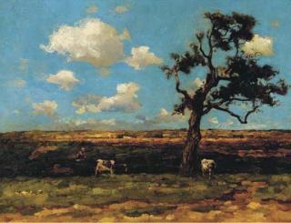 Willem De Zwart - Cows in a summer meadow