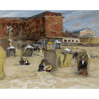 Willem de Zwart - Dutch A View Of Scheveningen Beach Near The Kurhaus