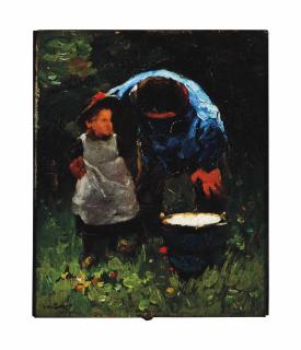 Willem De Zwart - Father and child