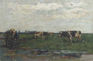 Willem de Zwart - Milking the cows