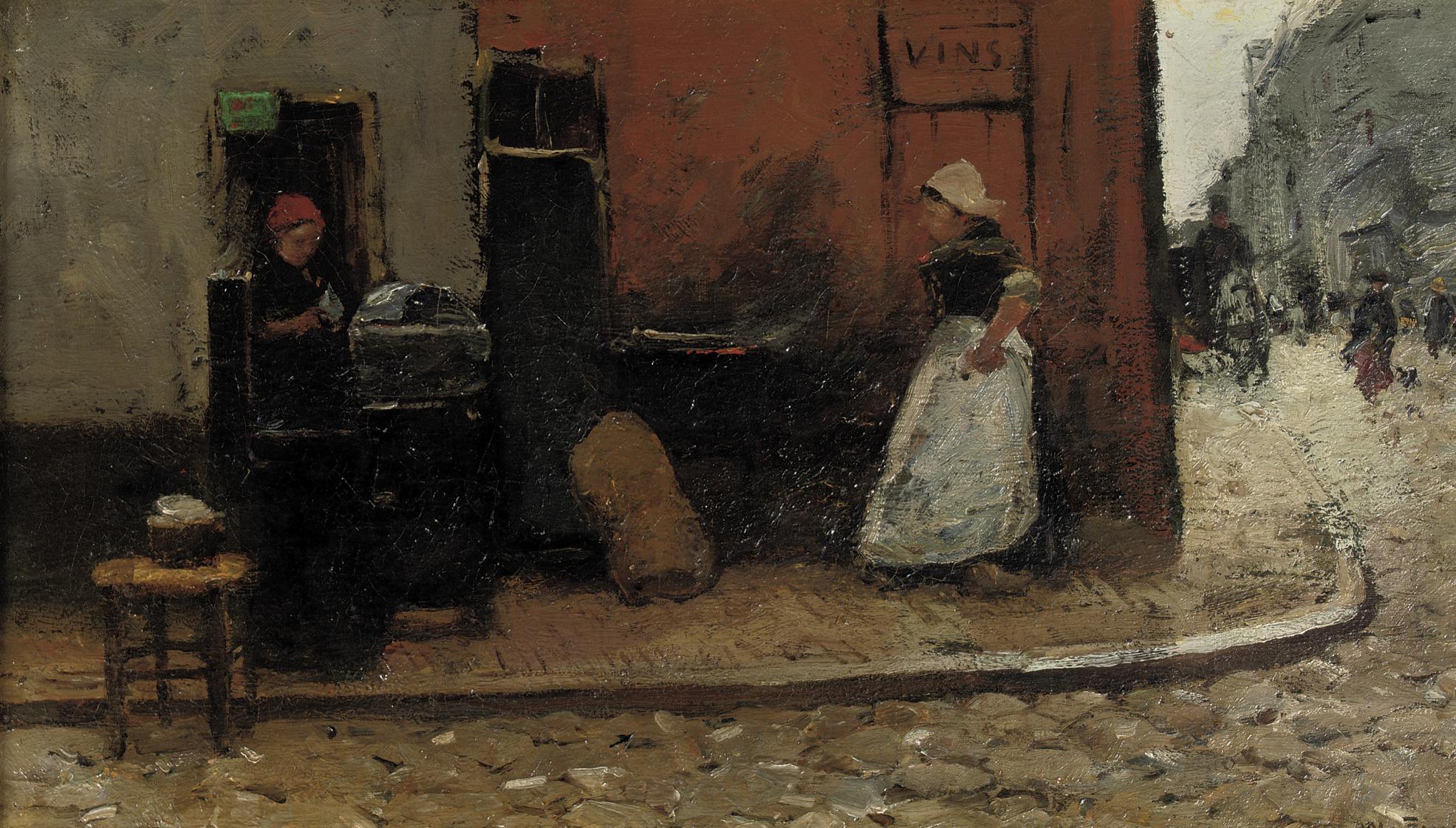 Willem de Zwart - Roasting Chestnuts in the Streets of Paris