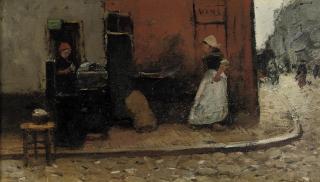 Willem de Zwart - Roasting Chestnuts in the Streets of Paris