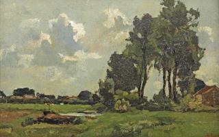 Willem de Zwart - The old trees beside the farm house