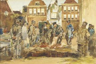 Willem de Zwart - Varkensmarkt: at the pig-market