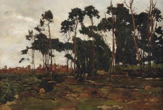 Willem de Zwart - Woodworkers in a forest