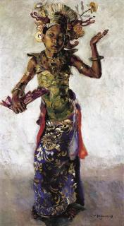 Willem Dooijewaard - A Balinese girl dancing