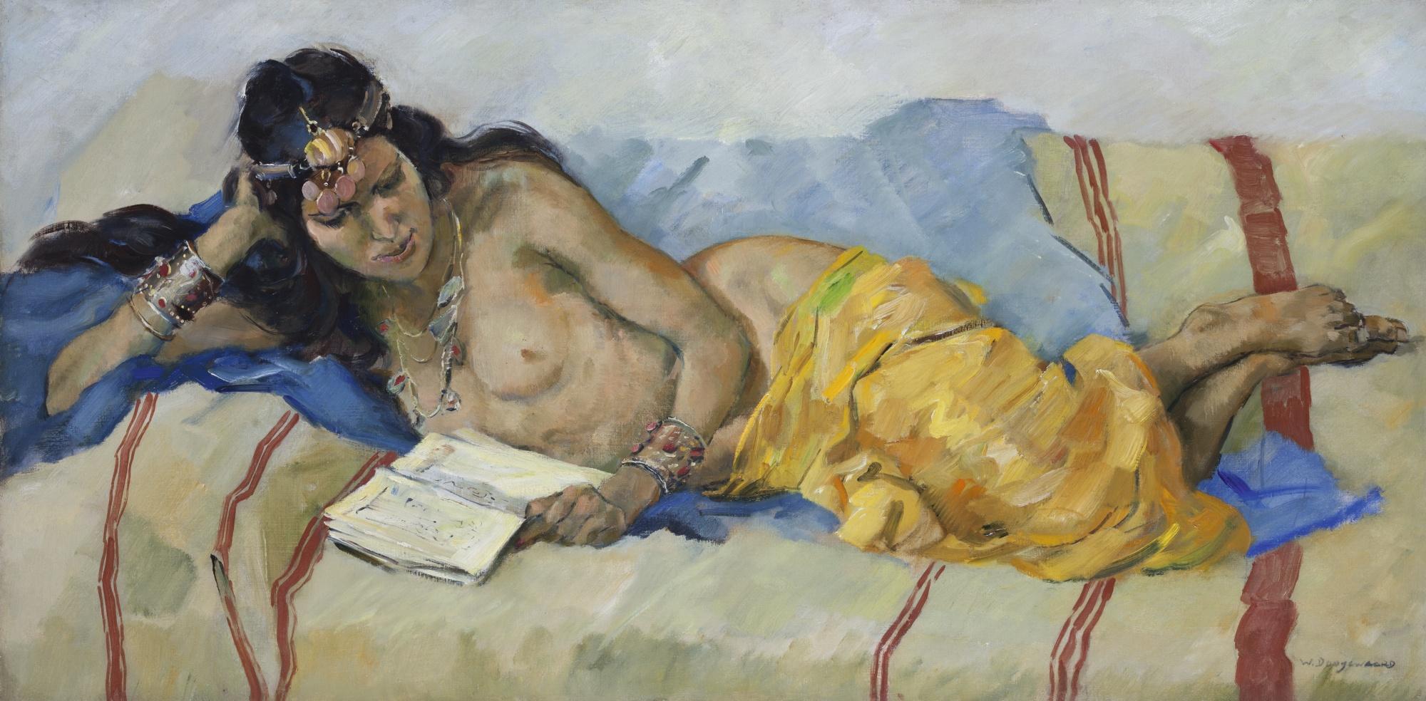 Willem Dooijewaard - A North African Woman Reading