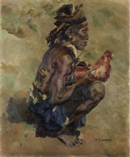 Willem Dooijewaard - Man With Cockerel