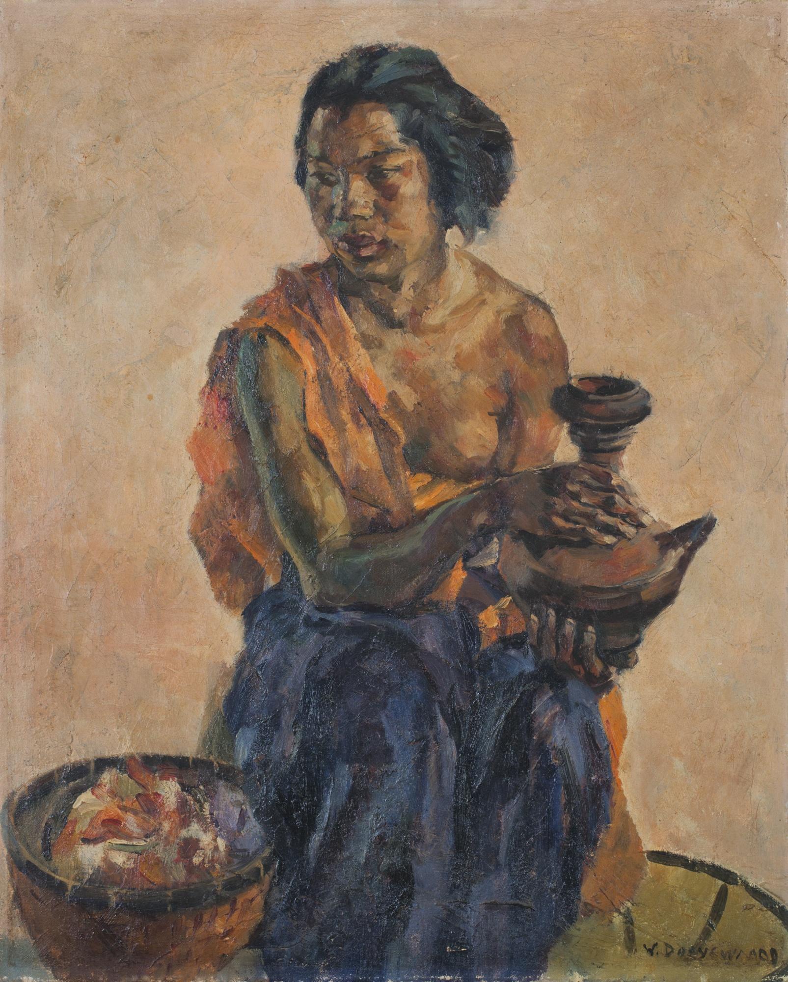 Willem Dooijewaard - Woman At Market