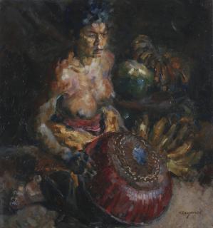 Willem Dooijewaard - Woman Selling Fruits