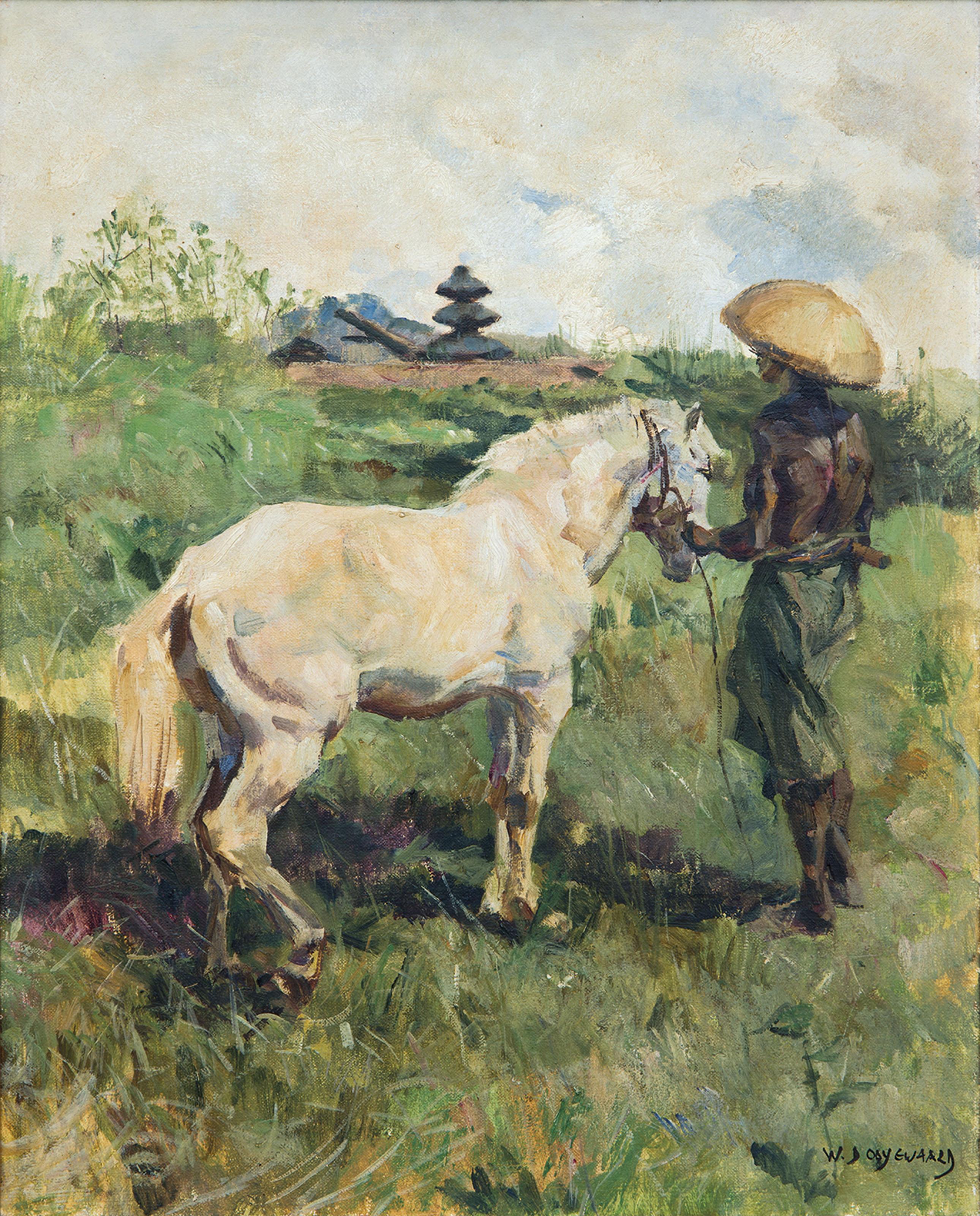 Willem Dooyewaard - Balinese Man with a Horse
