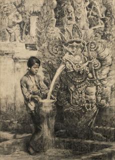 Willem Dooyewaard - Balinese Woman at the Spring