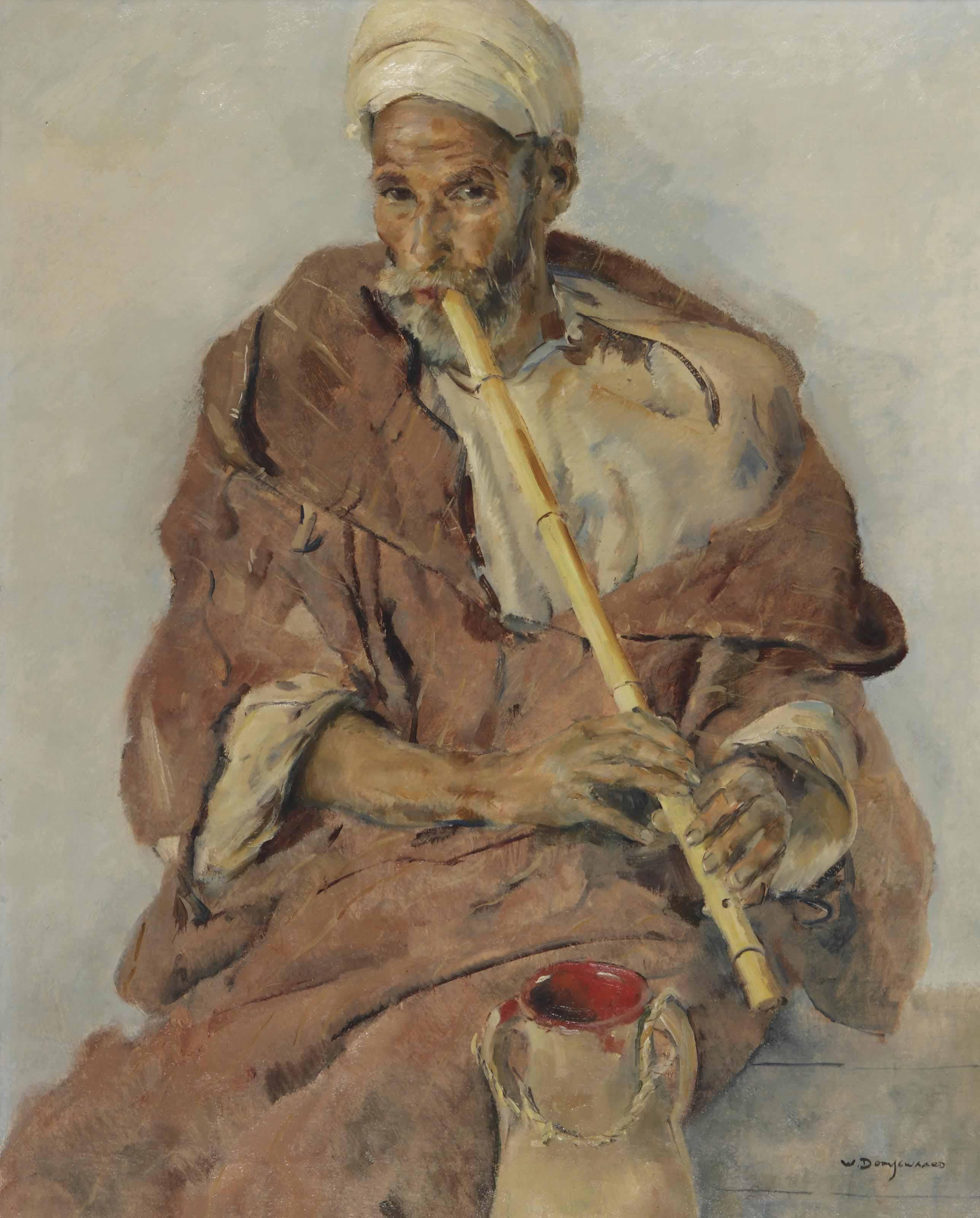 Willem Dooyewaard - Playing The Flute, North-Africa