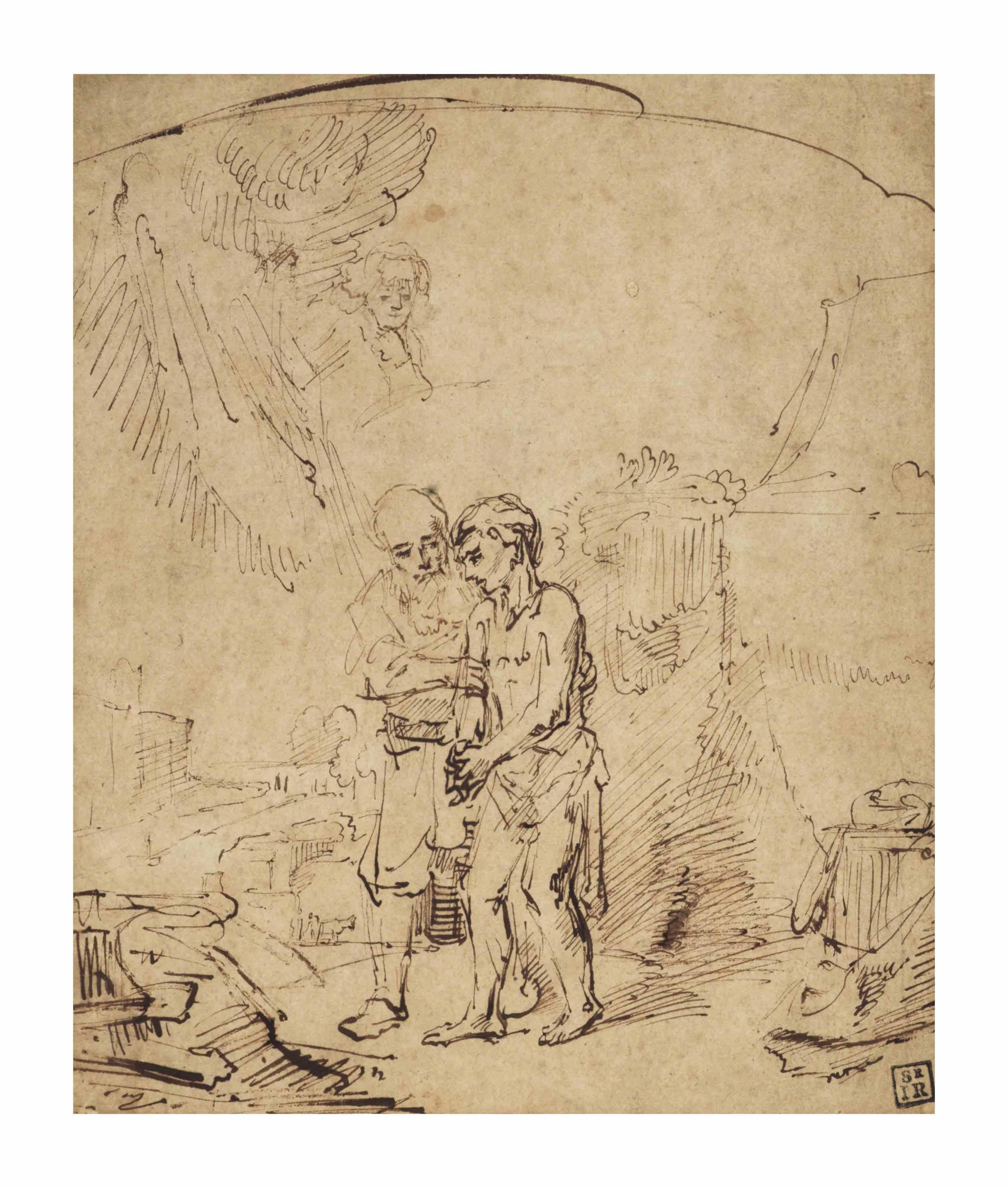 Willem Drost - Abraham and Isaac with the Angel