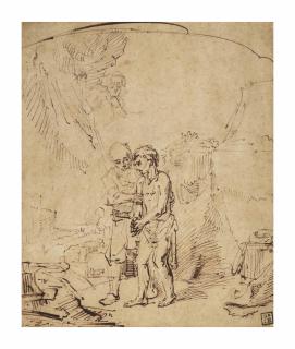 Willem Drost - Abraham and Isaac with the Angel