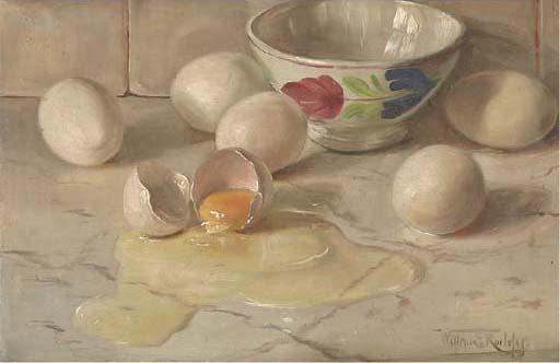 Willem Elisa Roelofs - Still life with eggs